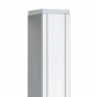 Tuinpaal blank aluminium met cypresse kern (6,8 x 6,8 x 186 cm)