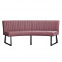 Eetkamerbank - Hengelo - geschikt voor ovale tafel 240 cm - stof Element roze 10