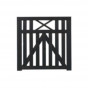 Tuinpoort vuren | Vinesse rechte poorten zwart (100 x 98 cm)