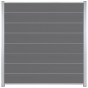 Zelfbouw schutting composiet Modular Rock grey met blank alu accessoires (180 x 180 cm)