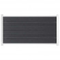 Schutting composiet co-extrusie Garda antraciet met wit aluminium kader (180 x 90 cm)