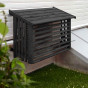 Airco ombouw hout - zwart - 116 x 56 x 78 cm (BxDxH)