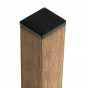 Tuinpaal composiet Basic bruin gevlamd met houten kern 6,8 x 6,8 x 270 cm