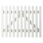Tuinpoort vuren | Skagen Lux recht wit (100 x 80 cm)
