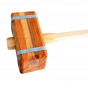 Hamer/sleg voor houten palen vierkant met gesmede band