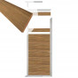Tuindeur aluminium blank frame Mix & Match - hardhout Thermo Fraké (90 x 200 cm)