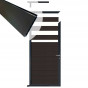 Tuindeur aluminium antraciet frame Mix & Match - composiet antraciet (90 x 180 cm)