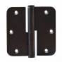 Bladpaumelle Zwart - stompe deur rechtsdraaiend incl schroeven 89 x 89 mm (2 st)