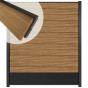 Zelfbouw schutting hardhout Mix & Match Thermo Fraké / antraciet - antraciet alu accessoires (180 x 200 cm)