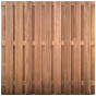 Schutting hardhout keruing recht 19L (180 x 180 cm) v-groef schermdikte 4,5 cm