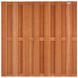 Schutting hardhout kempas Timber recht 14L (180 x 180 cm) v-groef schermdikte 3,9 cm