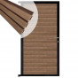 Tuindeur aluminium zwart frame Rhombus Triple - composiet bruin gevlamd (90 x 180 cm)