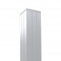Tuinpaal zelfbouw Modular/Mix & Match wit aluminium 6,8 x 6,8 cm tbv schutting 180 cm