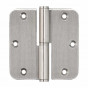 Bladpaumelle RVS - stompe deur rechtsdraaiend incl schroeven 89 x 89 mm (2 st)