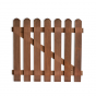Tuinpoort hardhout keruing recht 10L rvs (90 x 80 cm)