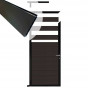 Tuindeur aluminium zwart frame Mix & Match - composiet antraciet (90 x 180 cm)