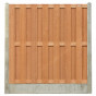 Hout & Beton schutting grijs | Hardhout keruing 15L (197 x 200 cm) dikte 3,9 cm