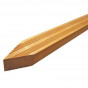 Paal hardhout Almendrillo geolied 7 x 7 cm 2 zijdig semi-ribbel gepunt geschaafd (120cm)