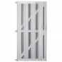 Tuindeur composiet Design Grijs met blank aluminium frame compleet (90 x 180 cm)