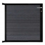 Tuinpoort composiet Garda antraciet met zwart alu kader (90 x 90cm)