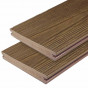 Vlonderplank composiet massief 2,4 x 19 cm driftwood brown schorsmotief (5 mtr) 