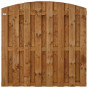 Schutting vuren Timber toog 15L rvs bruin geimpregneerd (180 x 180 cm) schermdikte 4,7 cm