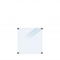 Glasplaat | Gehard mat glas 8,76 mm tbv ronde palen (90 x 91 cm)