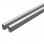 Onder- en bovenregel aluminium Mix & Match blank (2 x 2,5 x 180 cm) incl. tie-clips