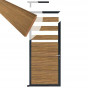Tuindeur aluminium antraciet frame Mix & Match - hardhout Thermo Fraké (90 x 180 cm)