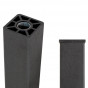 Hekpaal composiet met stalen kern 9 x 9 cm zwart (135 cm) ongepunt (incl. paalkap)