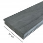Vlonderplank hardhout Accoya gray 2,1 x 14,0 cm (4,80 mtr) vlak voor clips