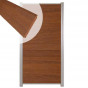 Zelfbouw schutting hardhout Mix & Match Bamboe - blank alu accessoires (90 x 180 cm)