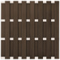 Schutting composiet Bari donker bruin met blank aluminium frame (180 x 180 cm)