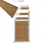 Tuindeur aluminium blank frame Mix & Match - hardhout Thermo Fraké (90 x 180 cm)