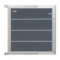 Tuindeur composiet Modular Rock grey met blank aluminium frame compleet (90 x 97 cm)