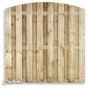 Schutting vuren Timber toog 15L rvs groen geimpregneerd (180 x 180 cm) schermdikte 4,7 cm