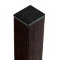 Tuinpaal composiet Basic donkerbruin met houten kern 6,8 x 6,8 cm