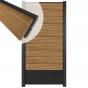 Zelfbouw schutting hardhout Mix & Match Thermo Fraké / antraciet - antraciet alu accessoires (90 x 180 cm)