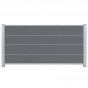Zelfbouw schutting composiet Modular Rock grey / blank alu accessoires (180 x 97 cm)