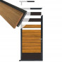 Tuindeur aluminium antraciet frame Mix & Match - hardhout Thermo Fraké / alu antraciet (90 x 180 cm)