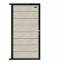 Tuindeur composiet Modular bicolor betongrijs met antraciet alu frame compleet (90 x 200 cm)