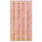 Tuindeur XL Douglas recht rvs (100 x 200 cm) gezaagd schermdikte 4,5 cm