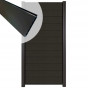 Zelfbouw schutting composiet Mix & Match antraciet - antraciet alu accessoires (90 x 180 cm)