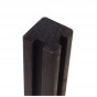 Hoekpaal rabatsysteem vuren | 9 x 9 cm zwart (188 cm) geschaafd