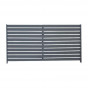 Zelfbouw schutting composiet Louvre donker antraciet met antraciet alu accessoires (180 x 90 cm)