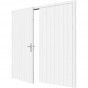 Dubbele plaatdeur XL met kozijn - wit - 1200 x 2115 mm incl. beslag