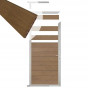 Tuindeur aluminium blank frame Mix & Match - composiet bruin gevlamd (90 x 180 cm)