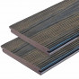 Vlonderplank composiet massief 2,4 x 19 cm driftwood dark schorsmotief (5 mtr) 