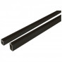 Onder- en bovenregel aluminium Mix & Match antraciet (2 x 2,5 x 180 cm) incl. tie-clips