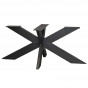 Industrieel onderstel 3D kruis poot | Zwart metaal | 140 x 90 cm 